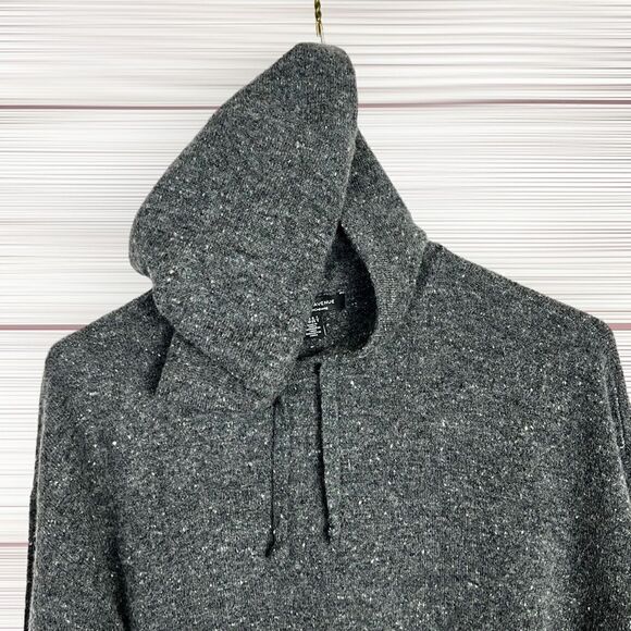 SAKS FIFTH AVENUE Cashmere Gray Hooded Relaxed Fit Sweater XS - Picture 3 of 13